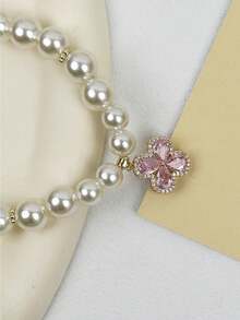 1pc Elegant & Cute Princess Style Handmade Beaded Cat/Dog Flower Pendant Necklace Accessory - Multicolor - View 10