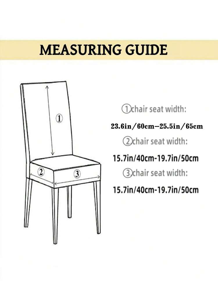 1件/4件/6件套椅套，优雅椅套装饰，牛奶丝面料防滑弹力全包覆式椅套，1件标准尺寸，4件套，6件套，花卉印花，色彩缤纷，四季皆宜 - 彩色 - 查看 2