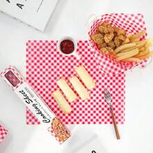 2卷可爱图案蜡纸，防油烘焙纸，一次性食品包装纸，适用于三明治、汉堡、炸鸡等，厨房用具，厨房用品，厨房配件 - 彩色 - 查看 18