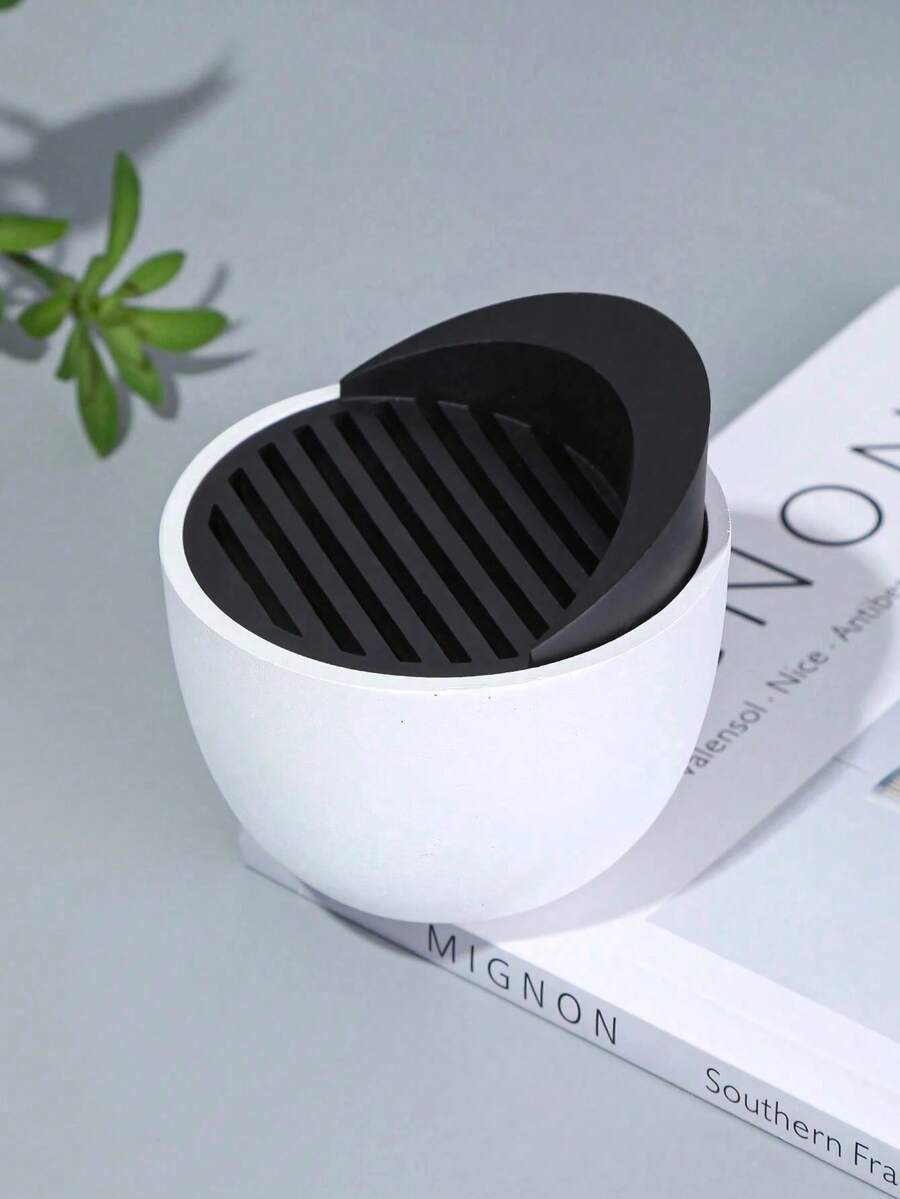 1pc Portable Semicircular Aromatherapy Diffuser, Made Of Resin, Minimalist Design, Suitable For Home, Office, Festivals, Parties, Yoga Studios And Meditation Spaces For Decoration And Aromatherapy. Also An Excellent Choice For Back To School, Commemorative, Holiday And Gift For Family And Friends. - Classic - View 1
