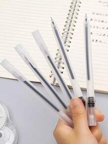 0.5mm Black Ballpoint Pen - Smooth Writing, Waterproof, Suitable For Students, Office, Business Signing And Exams, Back To School - White - View 4