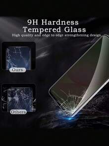防震安卓手机膜 3片/套 适用于 Galaxy A54 5G 的隐私防窥钢化玻璃屏幕保护膜，全覆盖防窥，9H 硬度，防指纹，无气泡，易于安装，适用于 Galaxy A56/A36/A26/A16/A15/A25/A35/A55/A05s/A05/A14/A24/A34/A54/A04e/A04/A04s/A13/A23/A03/A57/A17，轻薄实用，手机配件，兼容手机壳，日常必备保护膜，母亲节礼物，生日周年纪念日礼物 - 黑色 - 查看 6