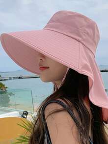 1pc Summer Detachable Top Open Sun Hat - Multifunctional Wide Brim Summer Hat, Suitable For Cycling And Outdoor Activities Sun Protection - A - View 5