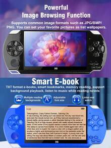 1pc 4.3" HD Handheld Game Console, FC/GBA Emulator, Dual Joystick Retro Arcade, 10,000+ Games, TV Connection, Music/Video/Photo Supported - View 12
