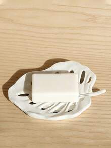 3D Leaf Shaped Soap Dish, Suitable For Bathroom Vanity, Toilet, Shower, Fashionable & Fresh Style, Easy To Use - Multicolor - View 2