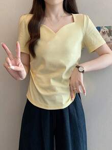 Women Tops - Yellow - View 1