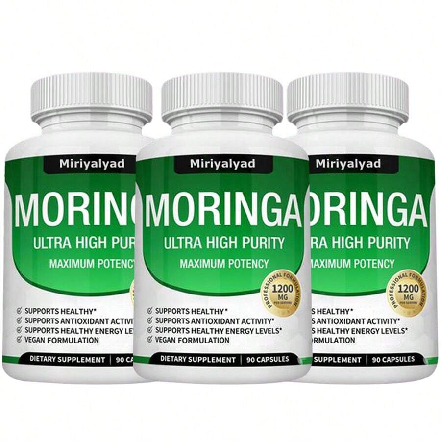 Moringa Capsules 1200mg - Pure Moringa Powder For Immune, Gut Health 90 Capsules - 3PCS - 查看 1