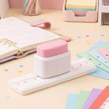 Dụng cụ đục lỗ sổ tay dạng rời, đục 3 lỗ điều chỉnh được, phù hợp với khổ giấy A5/A6/A7, chứa được 8 tờ, thích hợp cho sổ tay và các dự án DIY. - nhiều màu - Xem 7