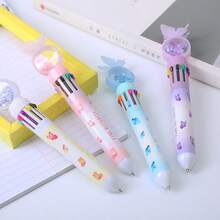 3支裝隨機10色蝴蝶亮粉圓珠筆，10色圓珠筆，適用於辦公室、學校、開學季 - 多色 - 查看 4