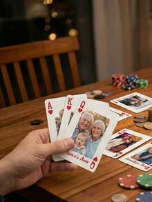 1 bộ/54 lá bài chơi game cá nhân hóa, có thể tùy chỉnh 6 ảnh, bài chơi poker có ảnh, bộ bài poker tùy chỉnh, bài chơi game có ảnh và chữ cá nhân hóa, bài chơi game cá nhân hóa - Nhiều màu - Xem 5