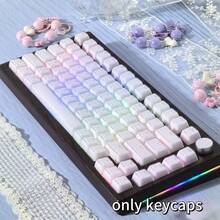 [Opaque Jelly White Keycaps], 136 Keys, OEM Profile Keycaps, ABS+PBT Material, Doubleshot Keycaps Suitable For 61/64/75/87/98/104 Keyboards, Best Gift, Keycaps, Keycap Set, Mechanical Keyboard Keycaps, Gaming Keycaps, PBT Keycaps, Custom Keycaps, Replacement Keycaps, Backlit Keycaps, Cute Keycaps, Keyboard Accessories - View 5