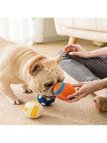 Squeaky Dog Ball - Vinyl Material, Sound-Producing Boredom Relief, Durable Chewing And Teething, Suitable For Small And Medium Dogs - Multicolor - View 7