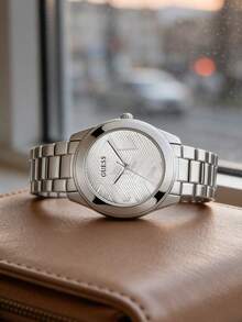 GUESS Stainless Steel Casual Fashion Watch GW0606L1, Essential For Commuting & Work - Silver - View 2