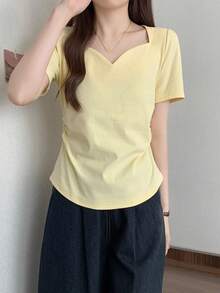 Women Tops - Yellow - View 5