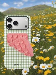 GIIPPA Green & White Plaid Pattern 2-In-1 Phone Case With Suction Cup, Suitable For IPhone 17, 16, 15, 14, 13, 12, 11 And PRO MAX Series - Green - View 8