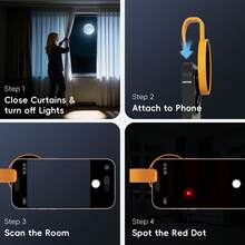 MOCEPO 2PCS Elite Hidden Spy Camera Detector - 2026 Universal Phone IR Filter | Professional Hotel & Airbnb Privacy Lens | Portable Anti-Spy Spy Cam Finder Device | Compact Travel Gear For Solo Travelers | Advanced Optical Detection Technology - Orange - View 9