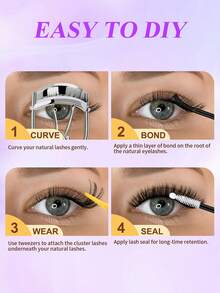 640pcs Ultra Large Capacity Natural Fluffy And Soft False Eyelashes, Single Eyelash Cluster D Durled 10-16mm Mixed Length Eyelash Cluster Suitable For Daily Use, Travel, Beginners, Weddings, Dates, Parties, And Holiday Occasions, - View 6