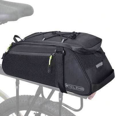 26 bolsas de carga reflectantes, bolsas de alforja reflectantes para bicicleta, sillín de bicicleta, bolsa de almacenamiento para portaequipajes trasero de bicicleta de 8L con correa para el hombro, adecuada para ir al trabajo y viajar, 2 estilos disponibles
