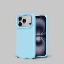 1个极简液态硅胶保护壳，兼容 17 Air 16 14 13 12 15 11 Pro Max Plus/7g/8 Plus/XS Max/XR，带绒面镜片保护，是送给女性的理想礼物。 - 淺藍色 - 查看 4