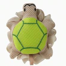 花朵散布浴球，身体磨砂球二合一，双用途，泡沫丰富，可产生大量泡沫的浴球，身体磨砂器，卡通主题浴花。 - 綠色 - 查看 5