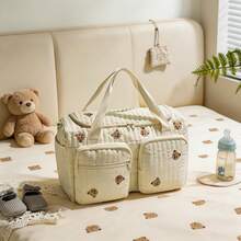 Multifunctional Diaper Bag For Pregnant Women, Available In Multiple Sizes, Suitable For Mothers' Outings, Equipped With Diaper Changing Pad, Stroller Straps, And Diaper Storage Pouch - Multicolor - View 5