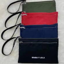 A Fashionable Women's Nylon Clutch In A Solid Color – A Must-Have For Everyday Use, Shopping, And Travel. An Elegant Handbag. - Màu Hồng Tươi - Xem 3