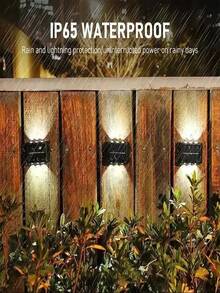 Solar Fence Lights, 2/4/6/8pcs Set Mini Solar Stair Lights, Warm White Pathway Lights For Garden, Shed, Pool And Outdoor Lighting - Warm White Light - View 9