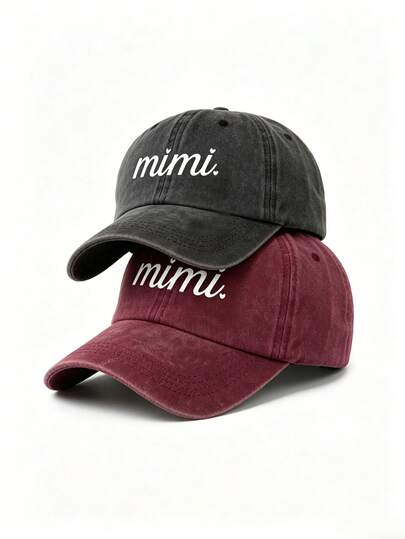 Mũ lưỡi trai unisex kiểu cổ điển, in chữ giả cũ, thích hợp cho hoạt động ngoài trời, du lịch, leo núi, đi biển.