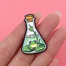 可爱珐琅胸针翻领别针徽章背包女士胸针锌合金服装礼品珠宝时尚配饰 - 黑色 - 查看 7