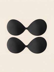 2 Pairs Gathered Adhesive Bra, Reusable Strapless Front Closure Invisible Nipple Covers, Women's Underwear & Lingerie Accessories - Multicolor - View 15