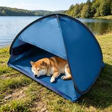 1pc Blue Portable Pet Tent For Small Dogs - Multicolor - View 2