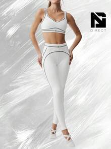 Sujetador con estampado de corazón aerografiado - Blanco/negro - Ver 3