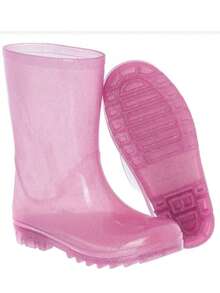 Pink Glitter Waterproof Children's Rain Boot R – Durable And Non-Slip High-Top Rain Boot For Girls "Magic Glitter" - 高幫亮片/粉紅色 - 查看 7