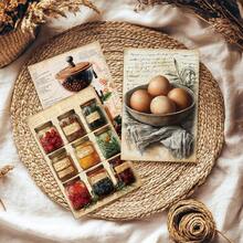20pcs Vintage Kitchen Theme Wall Collage Kit, Aesthetic Food & Herb Art Collection Postcards, Retro Food Illustrations Small Posters For Home Bedroom Decor, Gift For Cooking Enthusiasts - A - View 6