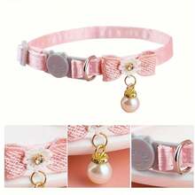 1 chiếc vòng cổ cho mèo mềm mại, có thể điều chỉnh - Nơ ren sang trọng cho cả ngày thường và dự tiệc, chất liệu polyester. - Nhiều màu - Xem 8