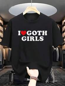 I'M A Fan Of The Gothic Aesthetic! This Graphic Tee Is Made Of 100%, Designed To Wick Moisture, Perfect For Summer Outings, Beach Gatherings, Social Events, And Daily Wear. It'S A Classic Short-Sleeve Shirt Ideal For Beach Parties - Black - View 1