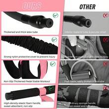 1 dây kéo hỗ trợ tập bụng, dụng cụ tập thể dục tại nhà, dây kháng lực đạp chân. - Nhiều màu - Xem 6