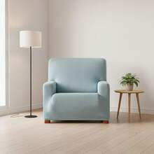 Kiva Universal And Versatile 1-Seater Sofa Cover, Various Colors Available – Easy-To-Fit Protective Sofa Cover For Backrest, Seat And Arms - 天藍色的尤利西斯 - 查看 2