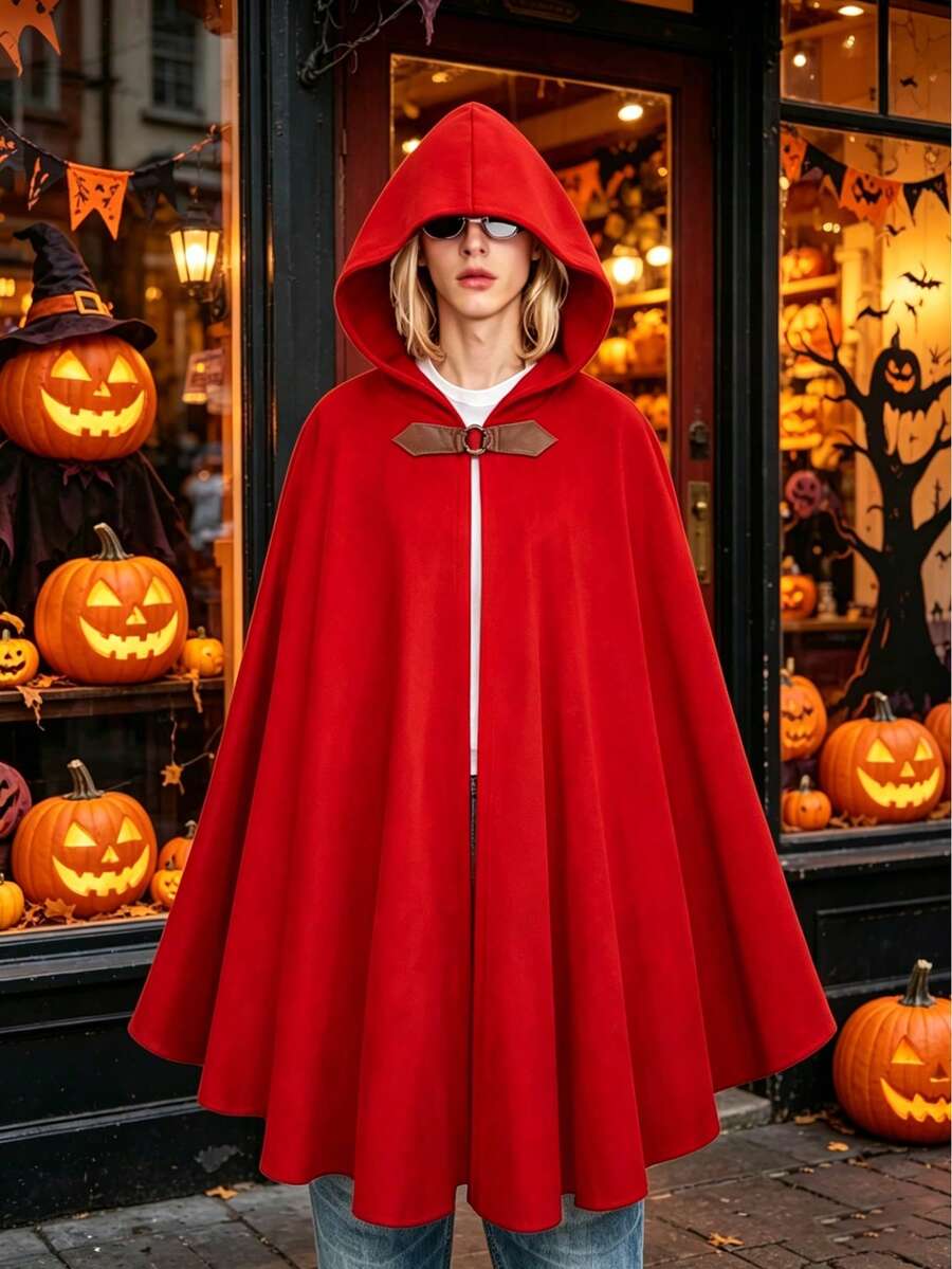 Áo choàng trùm đầu dành cho nam, trang phục cướp biển phù hợp cho các bữa tiệc lễ Phục Sinh. - Đỏ - Xem 1