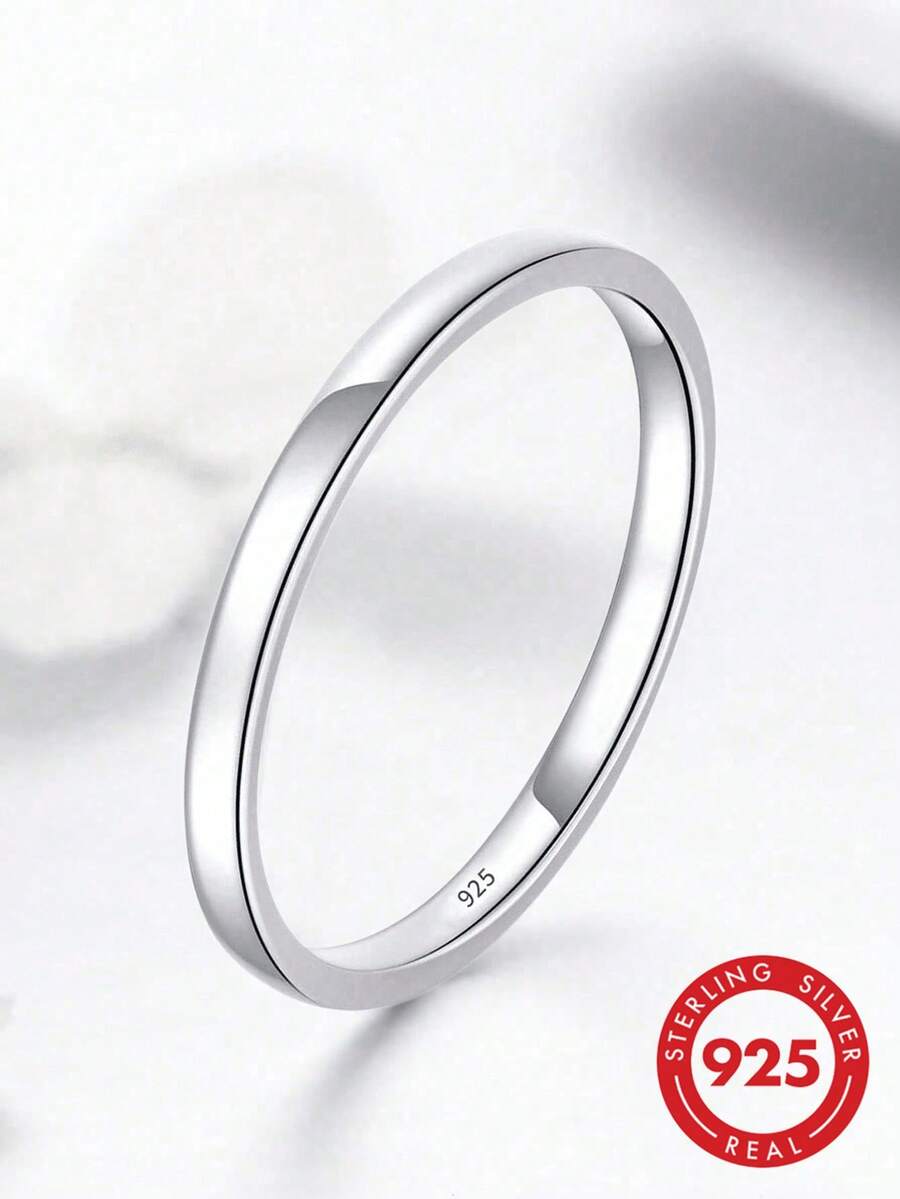 1pc Minimalist 925 Sterling Silver Hollow Vegetarian Ring, Exquisite Jewelry, Gift For Women