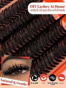 720/684pcs High Capacity DIY False Eyelashes Set, Pointed Tip And 10D-100D D-Curl Natural Lashes, Super Thick And Fluffy, Eyelash Book, Suitable For Daily Use And Beginners, Multi-Style Mixed Lash Cluster Set - Multicolor - View 10