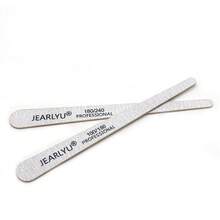 JEARLYU 2/8/12/20/50 piezas Limas de uñas de doble cara, tablas de esmeril grises, palitos de lijado de manicura profesional, delgados y lavables - Gris - Ver 8