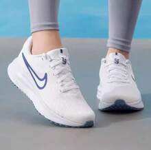 Nike RUN DEFY 极简透气减震低帮户外运动休闲跑步鞋（女款） - 白藍色 - 查看 2