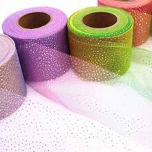 Ombre Mesh Ribbon Gift Packaging Decoration Bow Ribbon, Suitable For Wedding, Birthday Party Decoration, DIY Gift Wrapping - Multicolor - View 5