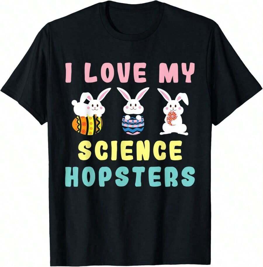 Maestro de Ciencias de Pascua - Clases Mi Camiseta de Pascua - Negro - Ver 1