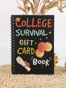 大学生存必备礼品卡簿：螺旋装订毕业礼品卡收纳本——时尚现金及礼品卡整理本，适合大学生，是毕业、返校、生日送给高中毕业生的完美礼物，也是存放礼品卡、现金及大学必需品的理想之选。 - A - 查看 2