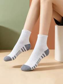 3/5/6/10/12/20 Pairs Men's Short Socks Spring/Summer Black & White Outdoor Sports Ankle Socks - Multicolor - View 9
