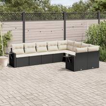 vidaXL Outdoor Tisch- und Stuhl-Sets - Schwarz - Übersicht 1