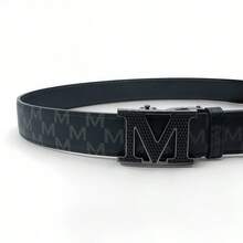 1 chiếc thắt lưng công sở nhẹ mới mùa Thu/Đông 2024, thắt lưng da khóa tự động hợp kim chữ M, thắt lưng chữ chất lượng cao, thắt lưng eo công sở & thường ngày, thắt lưng quần đa năng thời trang, thắt lưng da nam tối giản. - Nhiều màu - Xem 6