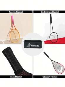 Personalized Racket Grip - Customizable Name/Text, Rubber Racket Grip - Perfect Gift For Tennis, Badminton, Fishing Rod - Universal Non-Slip Replacement Grip Tape, Enhances Feel And Shock Absorption, Designed For Tennis, Badminton, Table Tennis Athletes - Heat Transfer Process, Racket Manufacturing Process - Multicolor - View 4